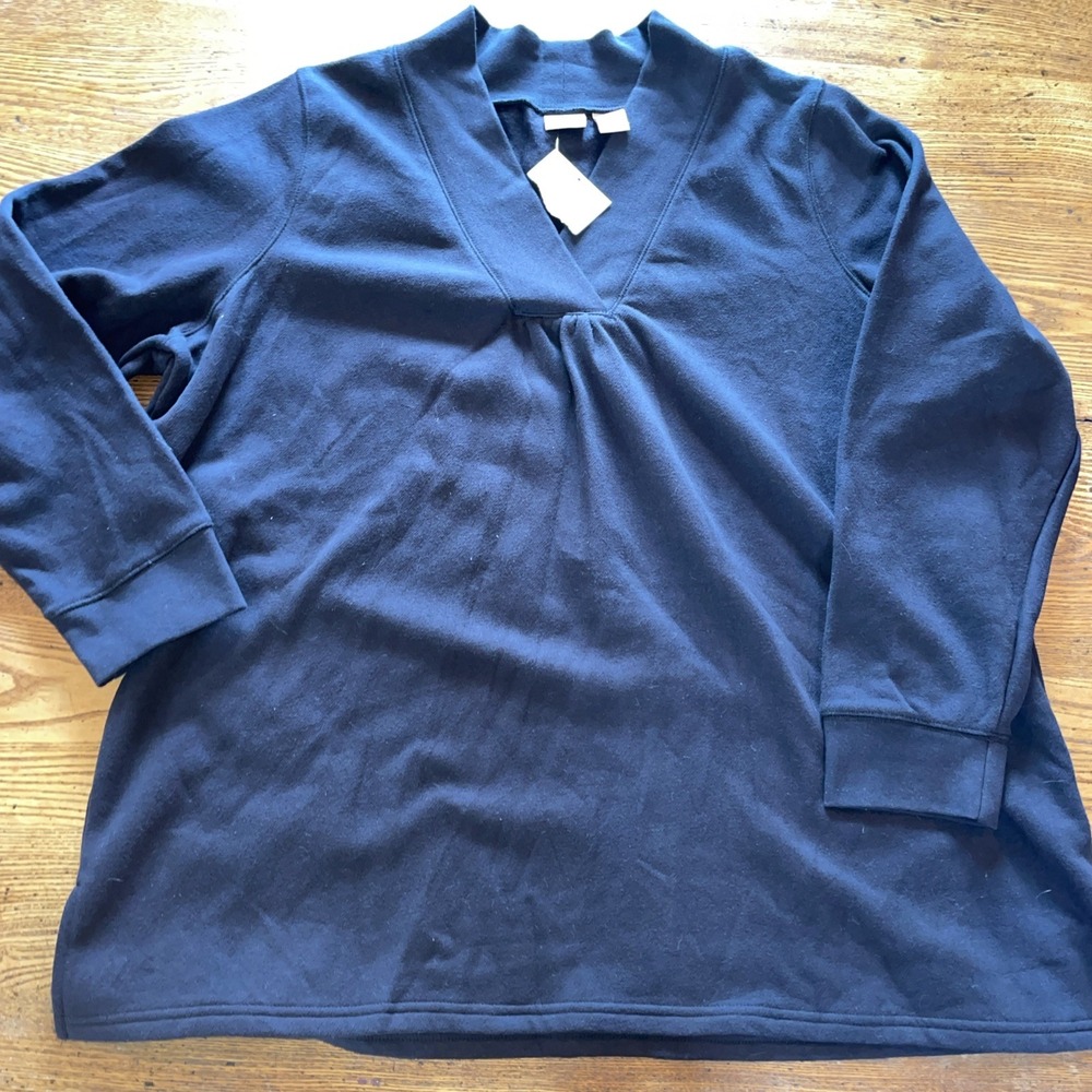 NWT Convington Shawl Collar Fleece Black 20/22W